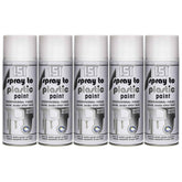 5X 151 White Gloss Plastic Spray Paint 400ml Spray Paint